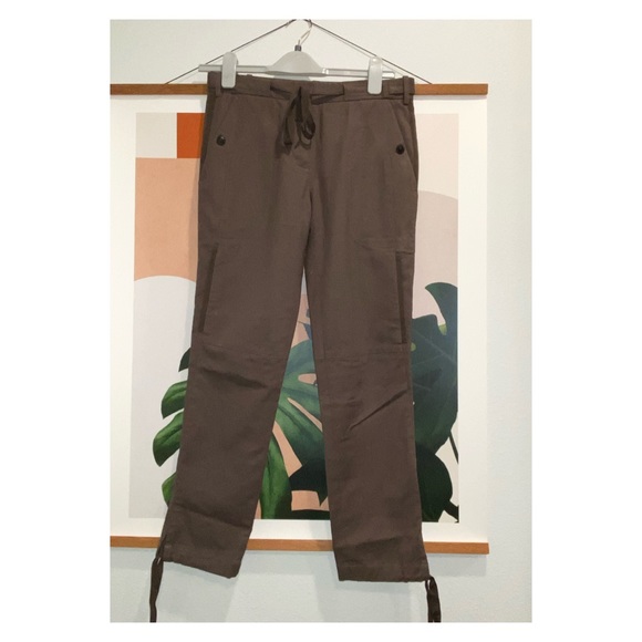 Halston Heritage Olive Green Cargo Skinny Tie - Picture 2 of 4